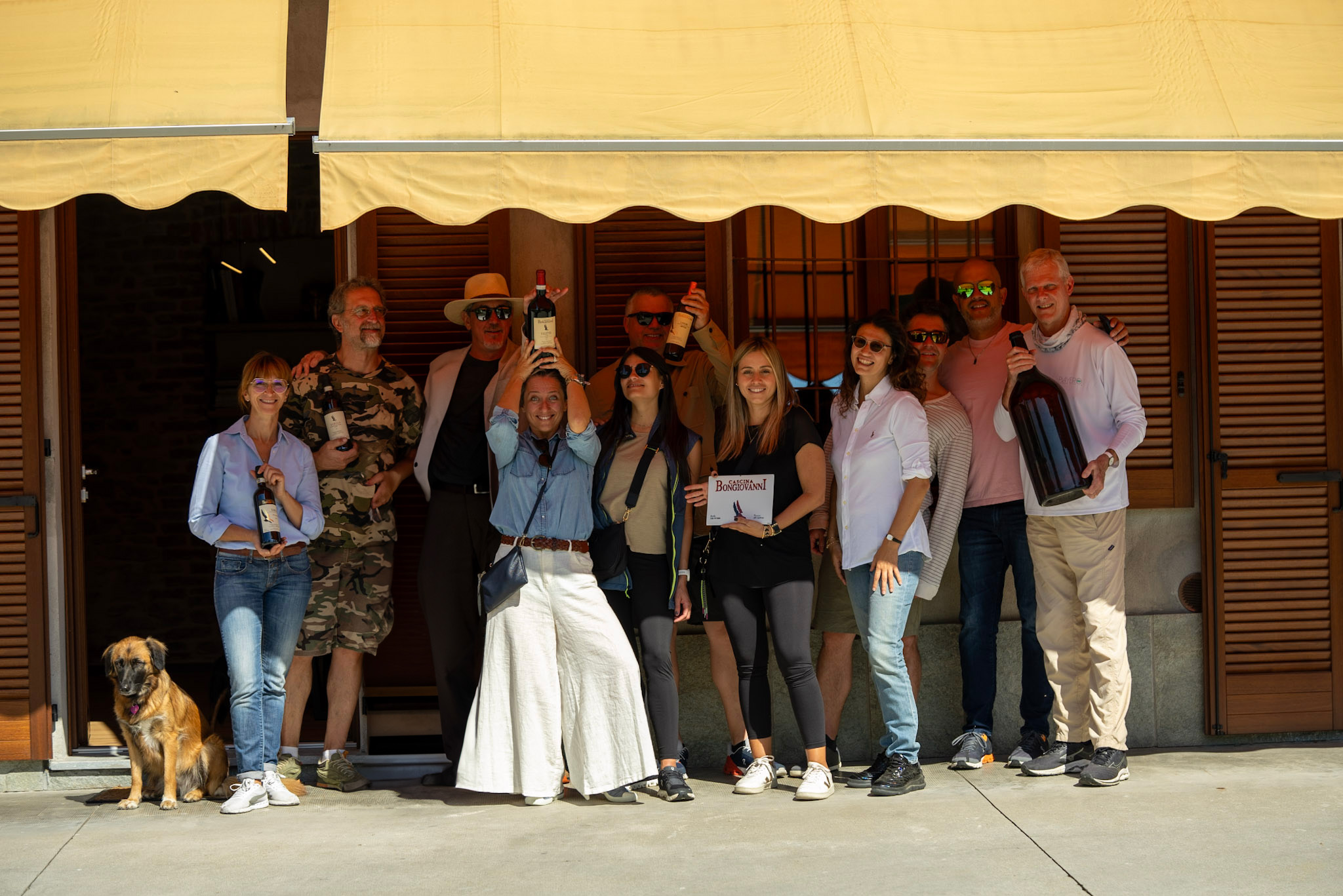 The Plaza Cellars team at the family-owned vineyard Cascina Bongiovanni, in Piemonte, 2023.