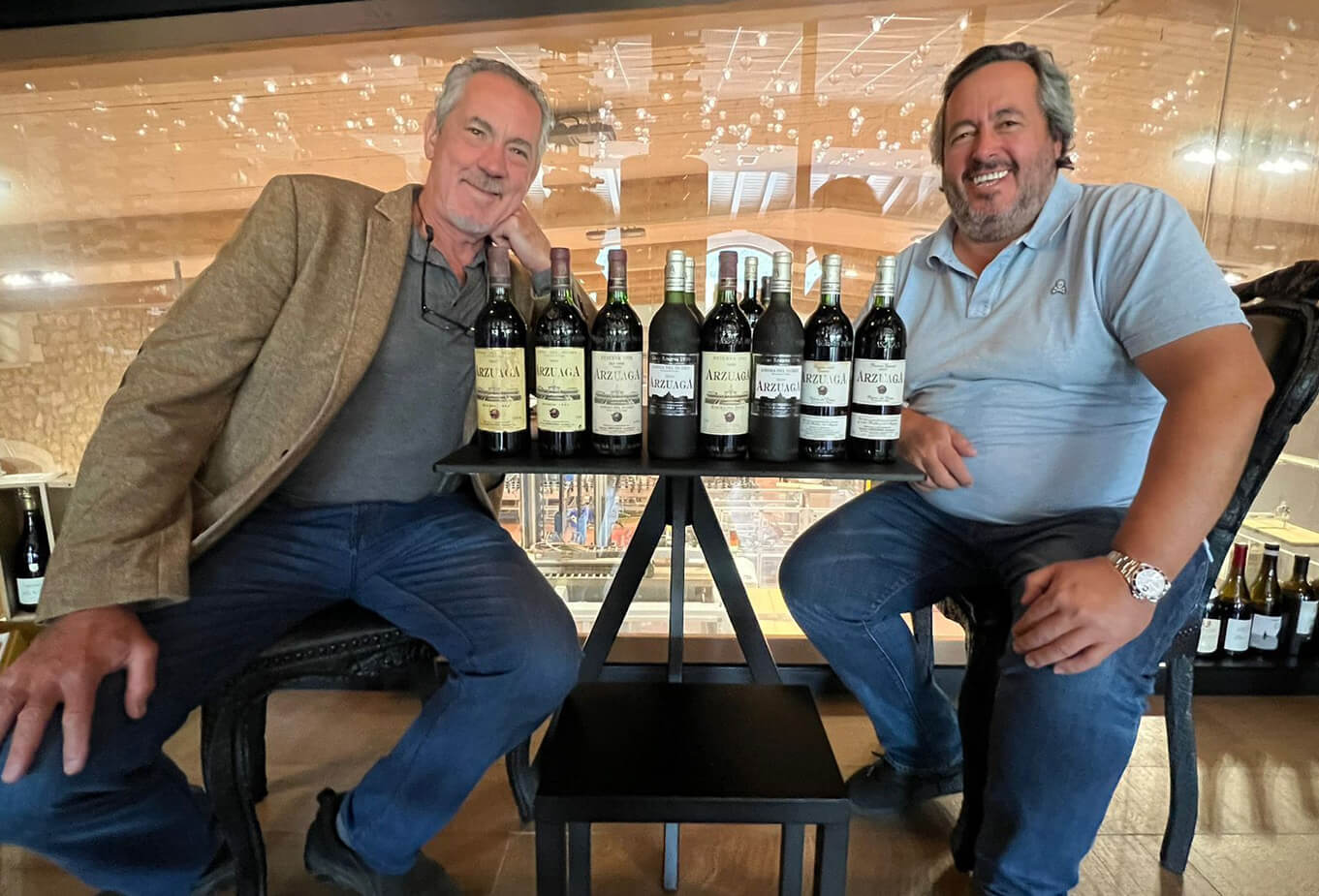 David Cimino and Ignacio Arzuaga tasting some older vintages, in 2025.
